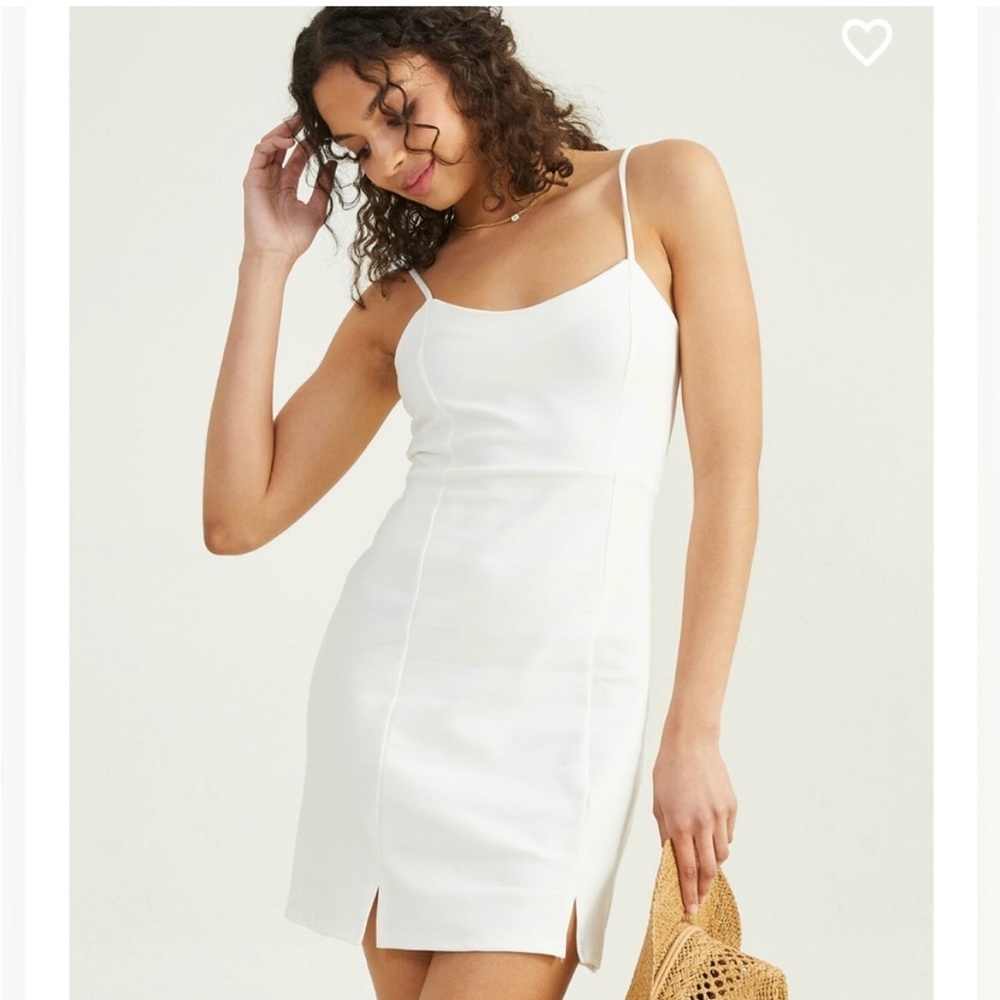 Altar’d State Avery Open Back White short Dress